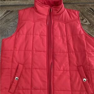 Chaps Red Quilted Vest Women’s P/L
